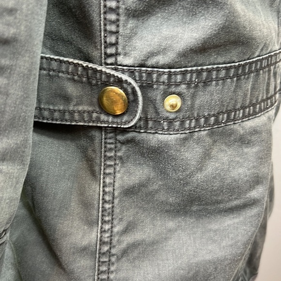 J. Crew Relaxed Boyfriend Jacket XS Dark Green Utility Field Coat 100% Cotton - Picture 9 of 15